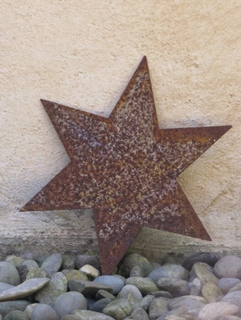 Stern zum Hängen aus Edelrost, 6-zackig