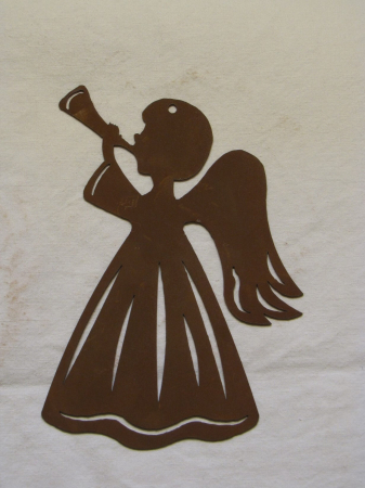 Edelrost Fensterbild Engel im Mond - Angels Garden Dekoshop