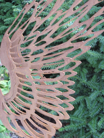 Preview: Edelrost Engel Santine mit Doppelflügeln 140 cm - 200 cm