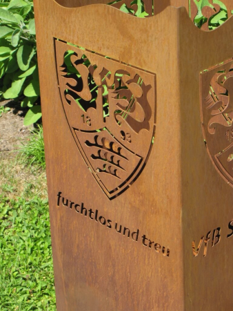 VFB Stuttgart Edelrost Feuerkorb Fan Fire