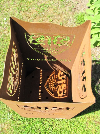 Preview: VFB Stuttgart Edelrost Feuerkorb Fan Fire