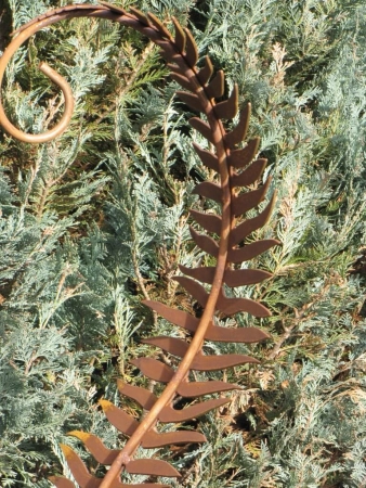 Edelrost Farnblatt 110 cm mit Haken