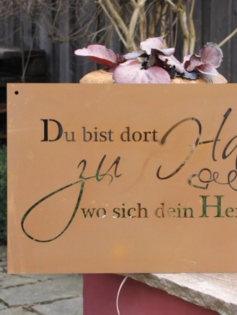 Edelrost Gedichttafel Heimat