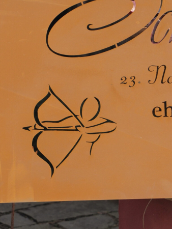 Preview: Edelrost Sternzeichen Gedichttafel 