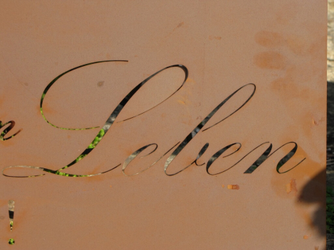 Edelrost Gedichttafel "Schuhe Cinderella"