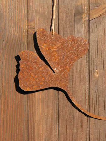 Edelrost Ginkgoblatt zum hängen