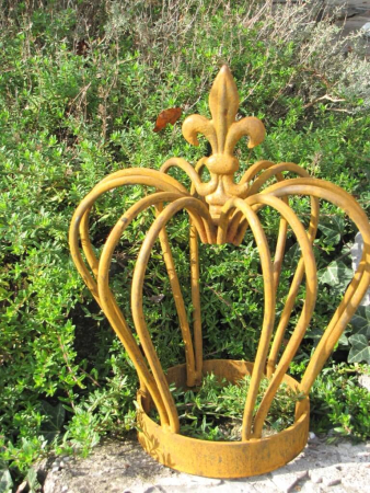 Gartendeko Krone Finn aus Edelrost, klein