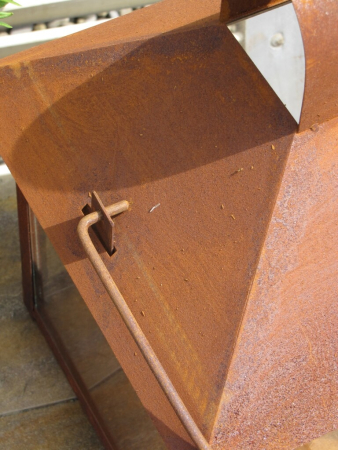 Edelrost Garten Laterne 44cm - Metall Kerzenhalter Haus Design Für Außendekoration