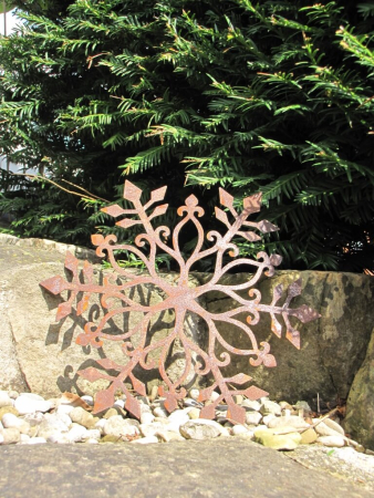 Preview: filigraner Edelrost Schneekristall Laser