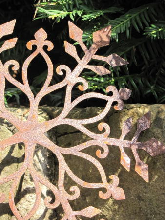 Preview: filigraner Edelrost Schneekristall Laser