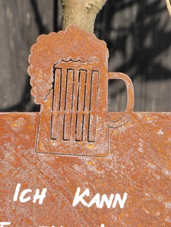 Edelrost Schild Bierkrug
