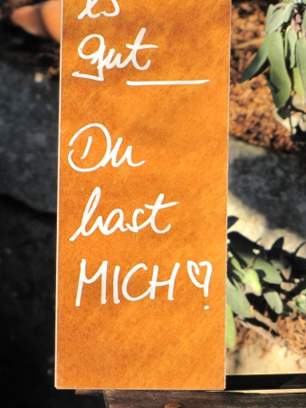Edelrost Schild mit Herz Du hast es gut