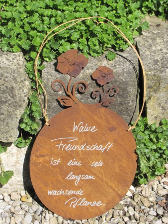 Edelrost Gedichttafel Freundschaft