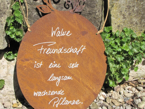 Edelrost Gedichttafel Freundschaft