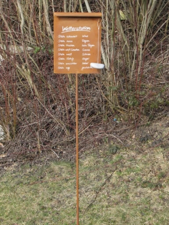 Edelrost Wetterstation zum Stecken