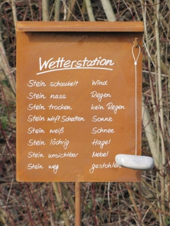 Edelrost Wetterstation zum Stecken