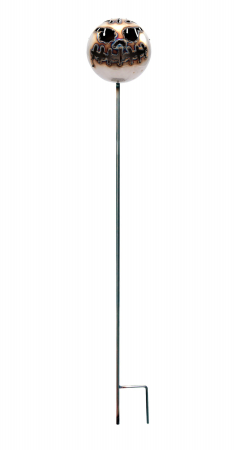 Edelstahl Gartenstecker Feuerfratze grinsend