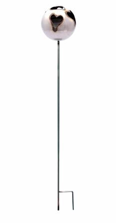 Edelstahl Gartenstecker Feuerfratze Herz