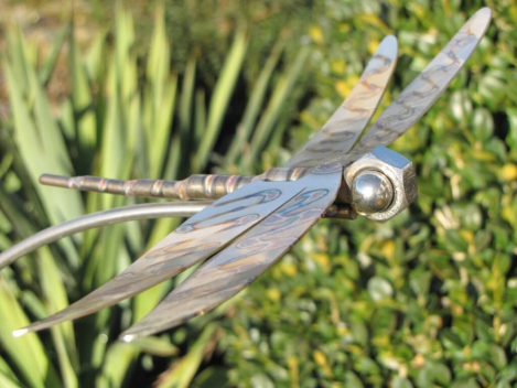 Edelstahl Gartenstecker Libelle 150 cm