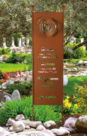 Edelrost Gartenschild Familie Edel