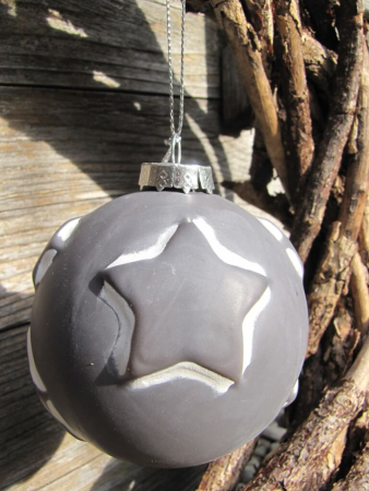 Christbaumkugel Stern in Betonoptik