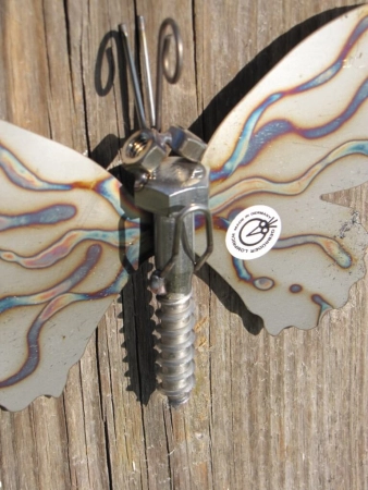 Edelstahl Schmetterling zum Hängen, 22 cm