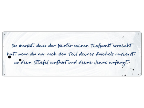 Shabby Chic Metallspruchschild Winter merken