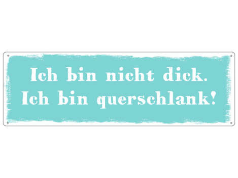 Shabby Chic Metallspruchschild querschlank