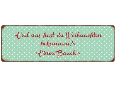 Shabby Chic Metallspruchschild Weihnachtsgeschenk