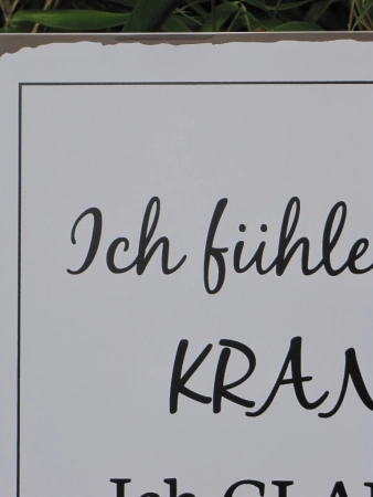 Shabby Chic Metallspruchschild Ich habe Montag