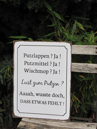 Preview: Shabby Chic Metallspruchschild 