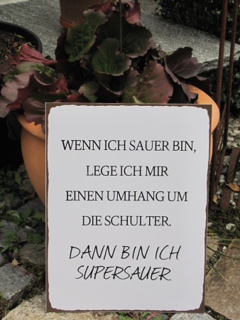 Preview: Shabby Chic Metallspruchschild 