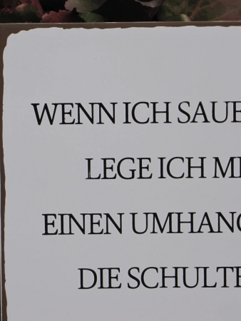 Shabby Chic Metallspruchschild Supersauer