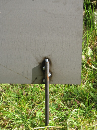 Beeteinfassungen oder Rasenkanten aus Rohstahl, 100 cm