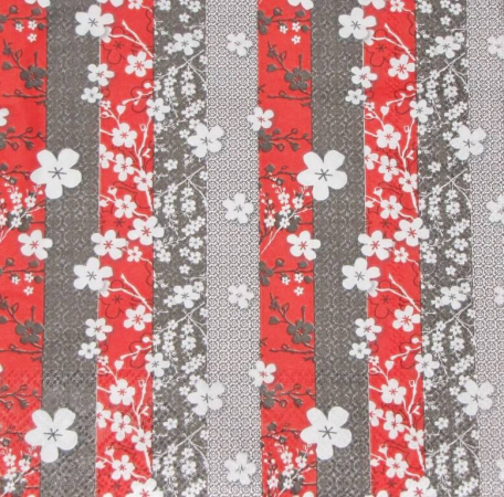 Serviette asiatische Blüten
