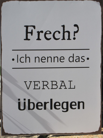 Preview: Shabby Chic Metallspruchschild 