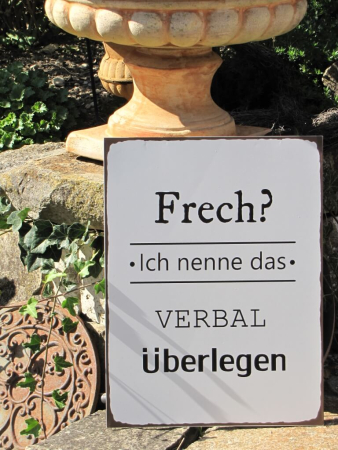 Preview: Shabby Chic Metallspruchschild 