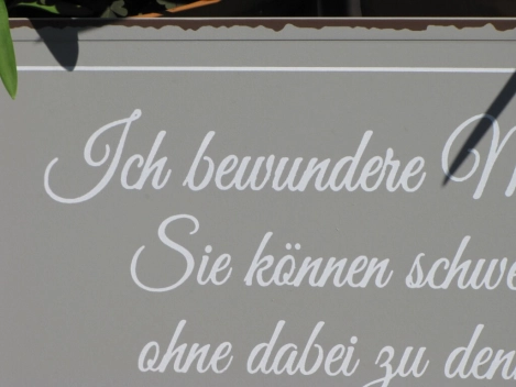 Shabby Chic Metallspruchschild Schweigen