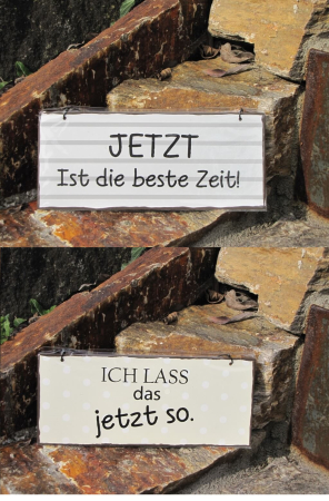 Shabby Chic Metallspruchschilder kleine Weißheiten