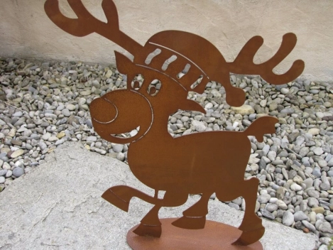 Weihnachtselch aus Edelrost