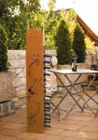 Weinregal aus Edelrost