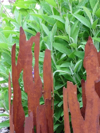 Windlicht Fackel Treibholz aus Edelrost