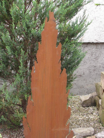 Preview: Edelrost Zypresse geschlossen auf Platte, 3 Größen