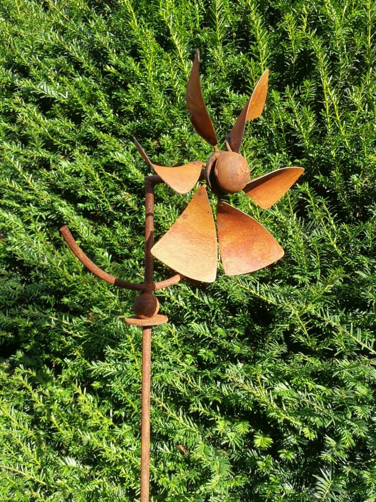 Edelrost Windrad Turbine Hochkant Angels Garden Dekoshop