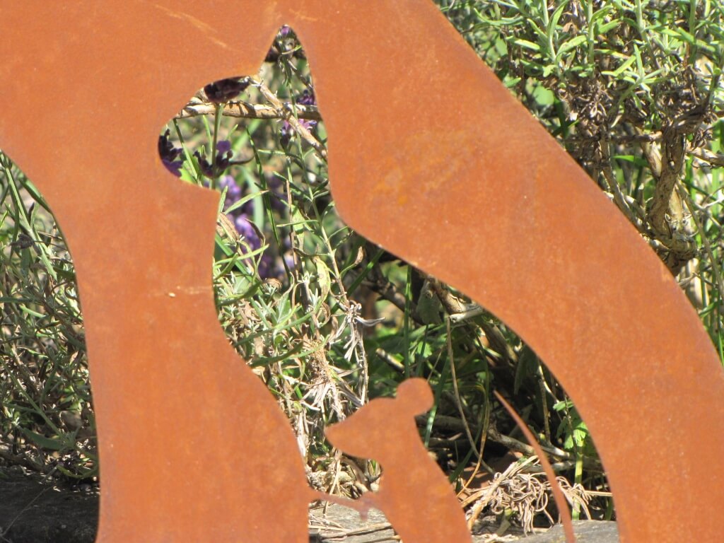 Edelrost Aufsteller Hund Katze Maus Angels Garden Dekoshop