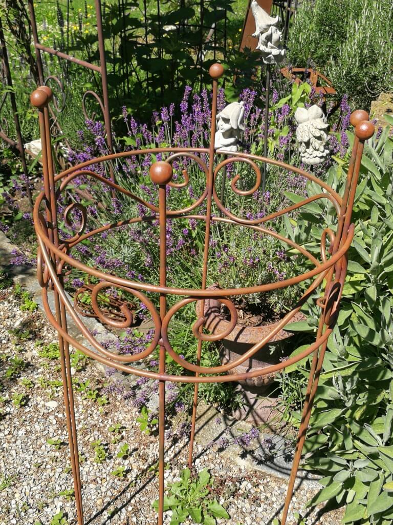 Edelrost Staudenhalter Sandra, 2-teilig - Angels Garden Dekoshop