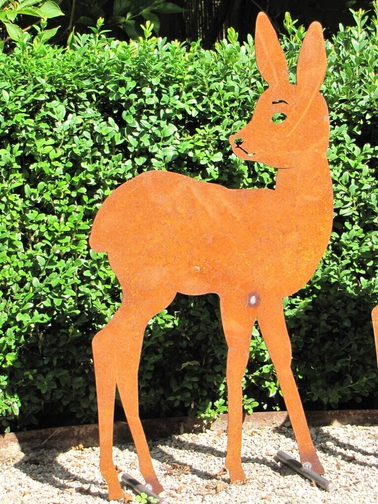 Edelrost Reh stehend 15 cm bis 60 cm Angels Garden