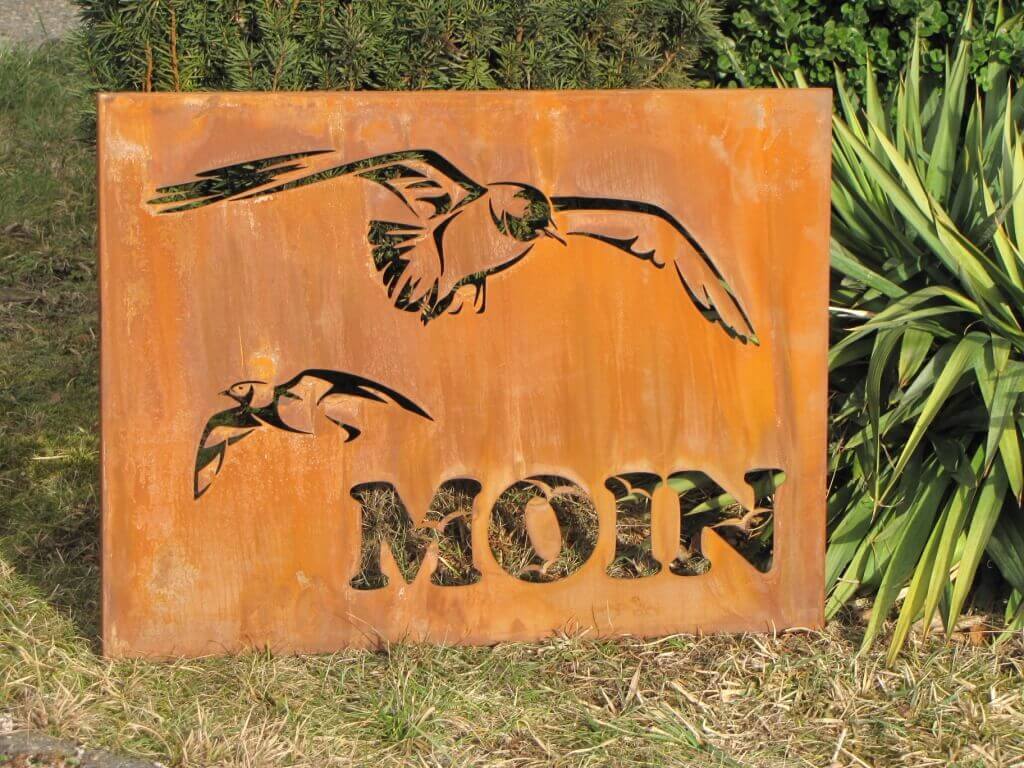 Edelrost Wandbild Moin Mit Zwei Mowen Angels Garden Dekoshop