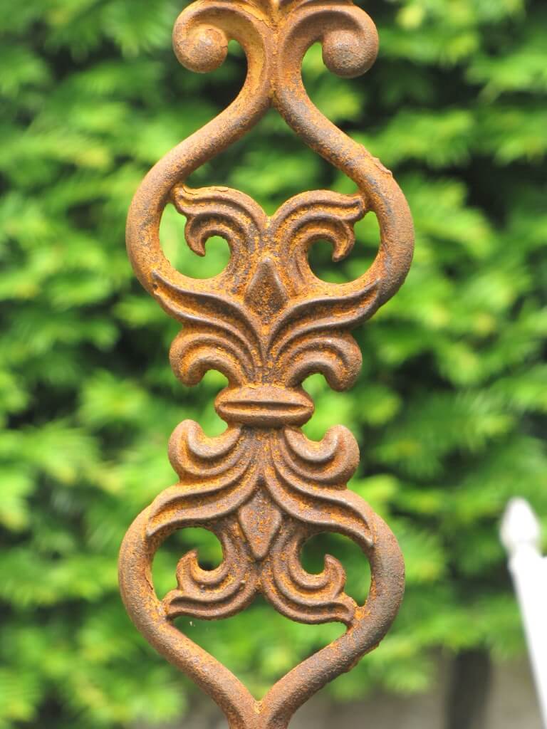 Edelrost Gartenstecker Ornament Ying & Yang mit ...