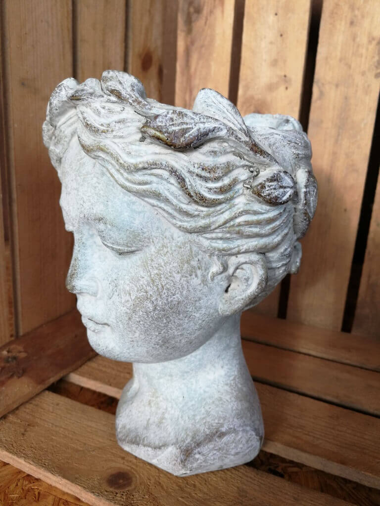 Pflanztopf Kopf aus Zement - Angels Garden Dekoshop